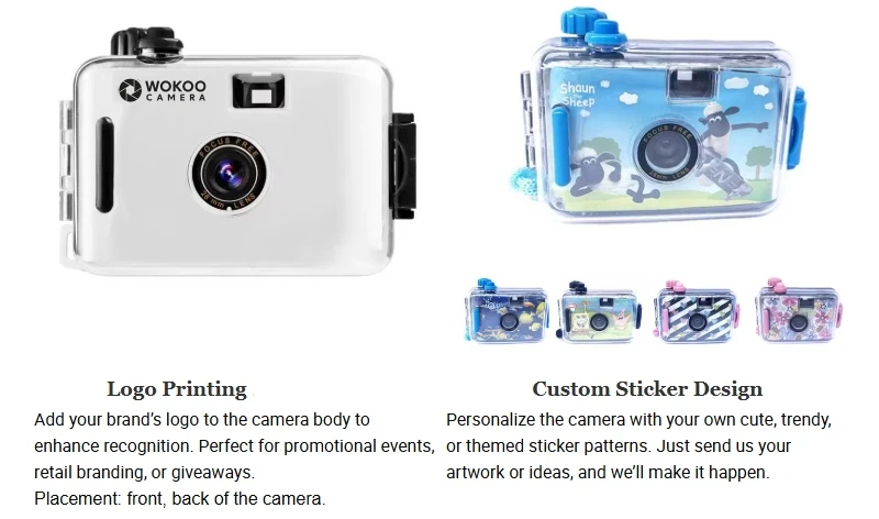 film camera Logo Printing Custom Sticker Design