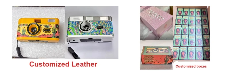 reusable vintage film camera color custom leather