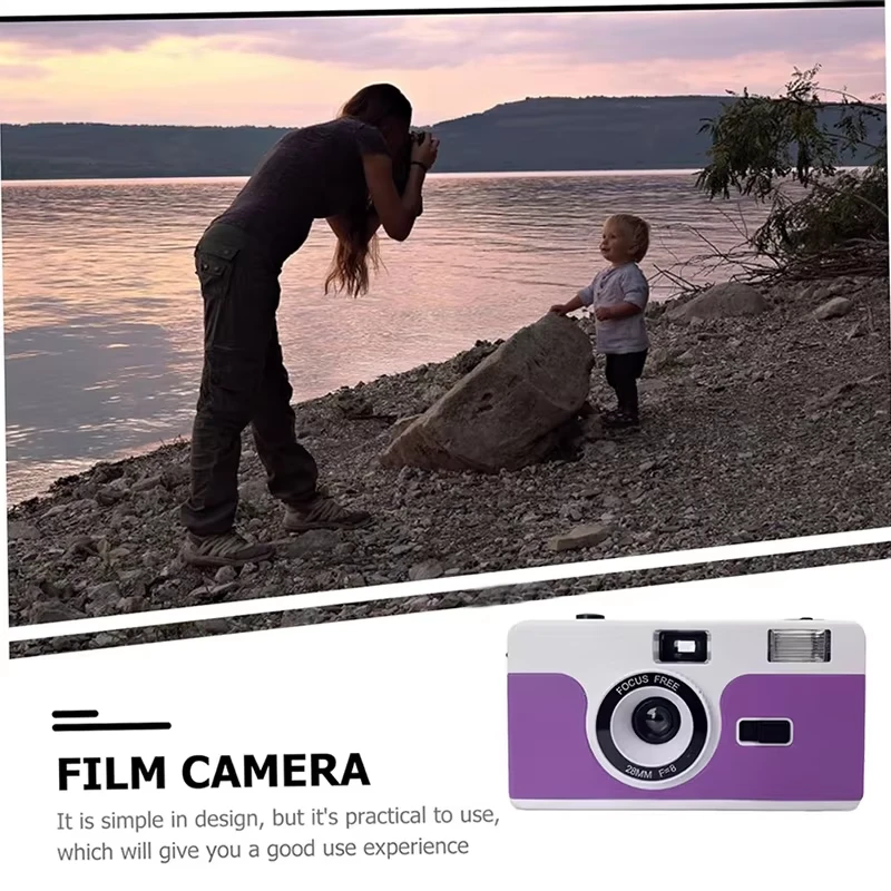 Reusable point and shoot film camera using scene